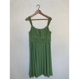 Jones Wear Dress Green Grecian Dress Size 16 Twisted Straps Knee Length Flowy